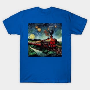 Starry Night Wizarding Express Train T-Shirt